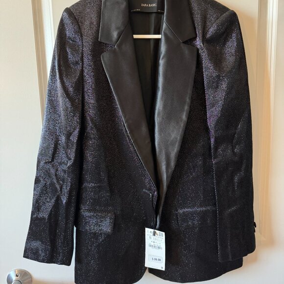 Zara Sparkle Black Blazer - Picture 1 of 6